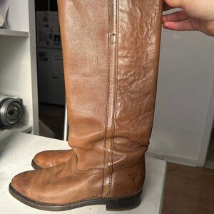 Women's Frye leather riding boots, size 7